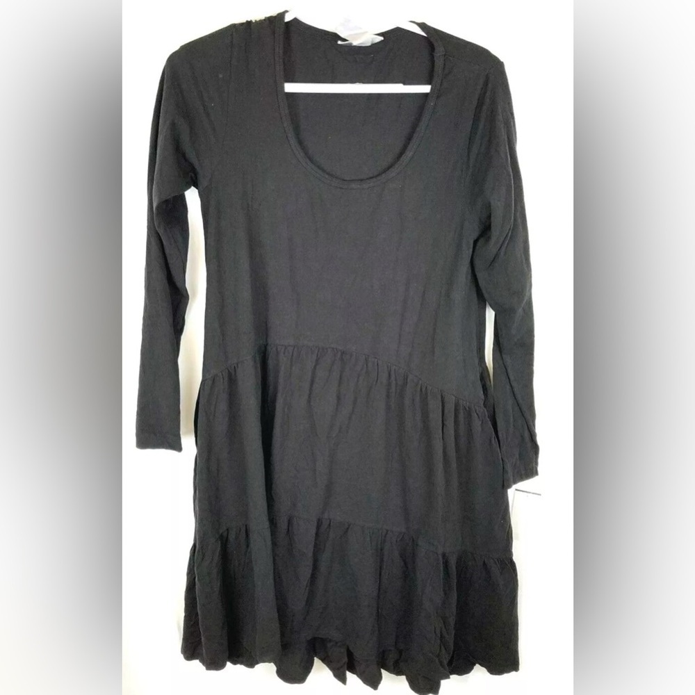 Hard Tail Long Sleeve Cake Dress, Women's Size S, Black